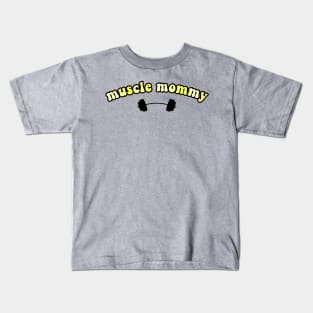 muscle mommy yellow Kids T-Shirt